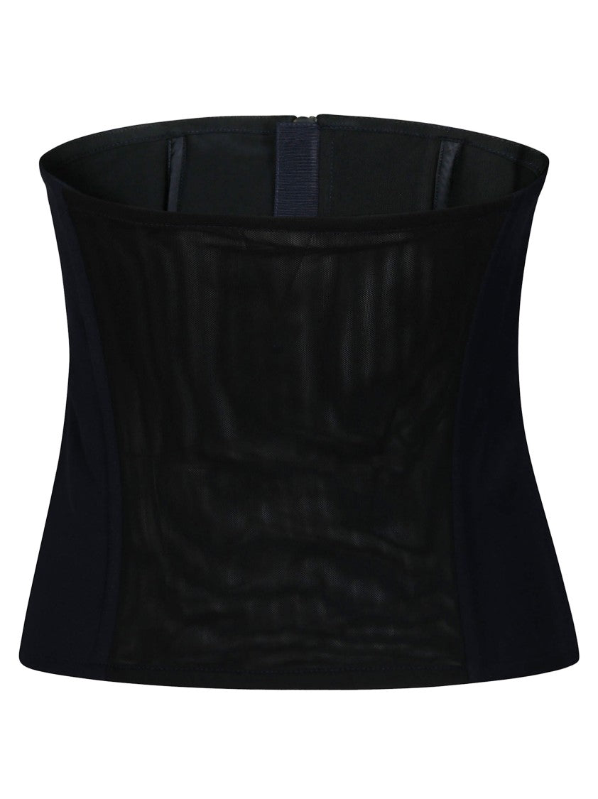 Pinko Cannubi Diagonale Mesh Strapless Top