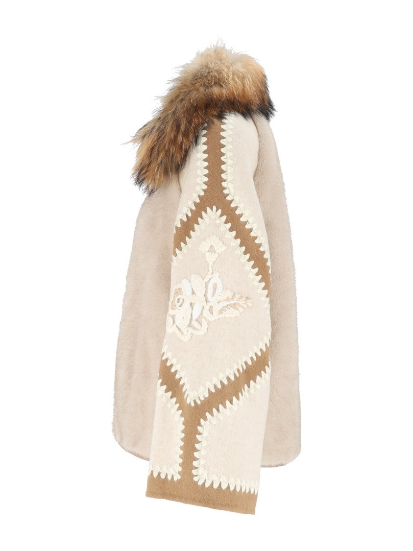 Ermanno Scervino Giubbotto Embroidered Short Peacoat