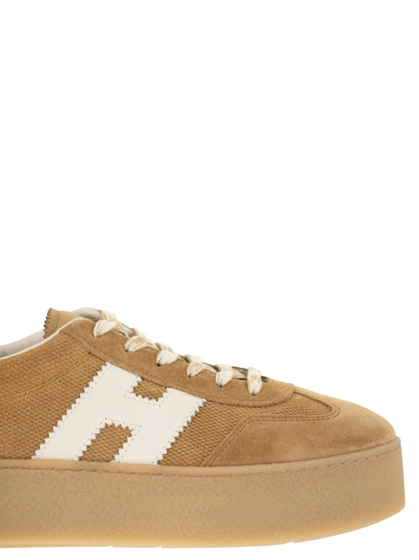 Hogan H698 Cool - Leather And Suede Trainers With Thick Soles