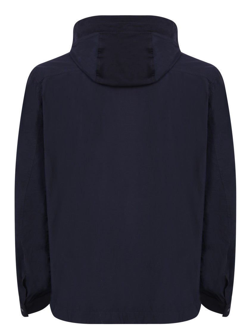 Ten C Navy Blue Hooded Jacket