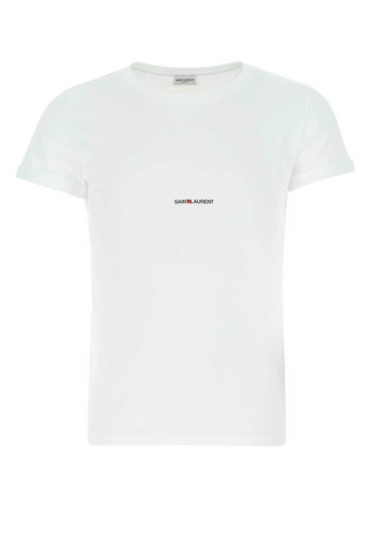 Saint Laurent White Cotton T-Shirt