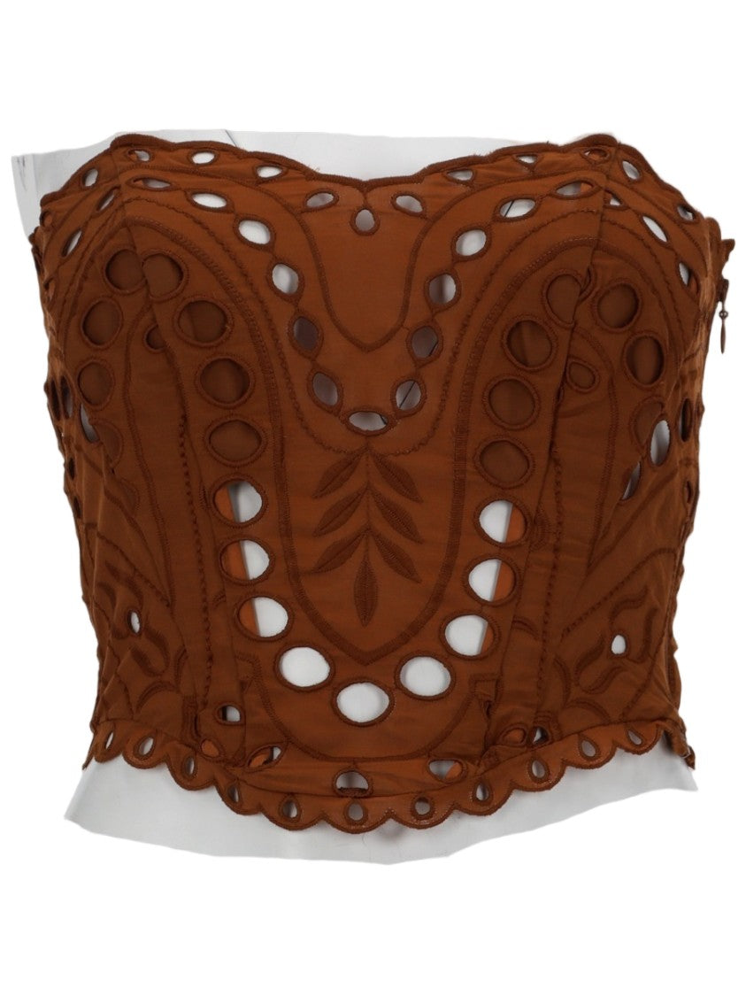 Charo Ruiz Ibiza Strapless Scalloped Edges Kai Top