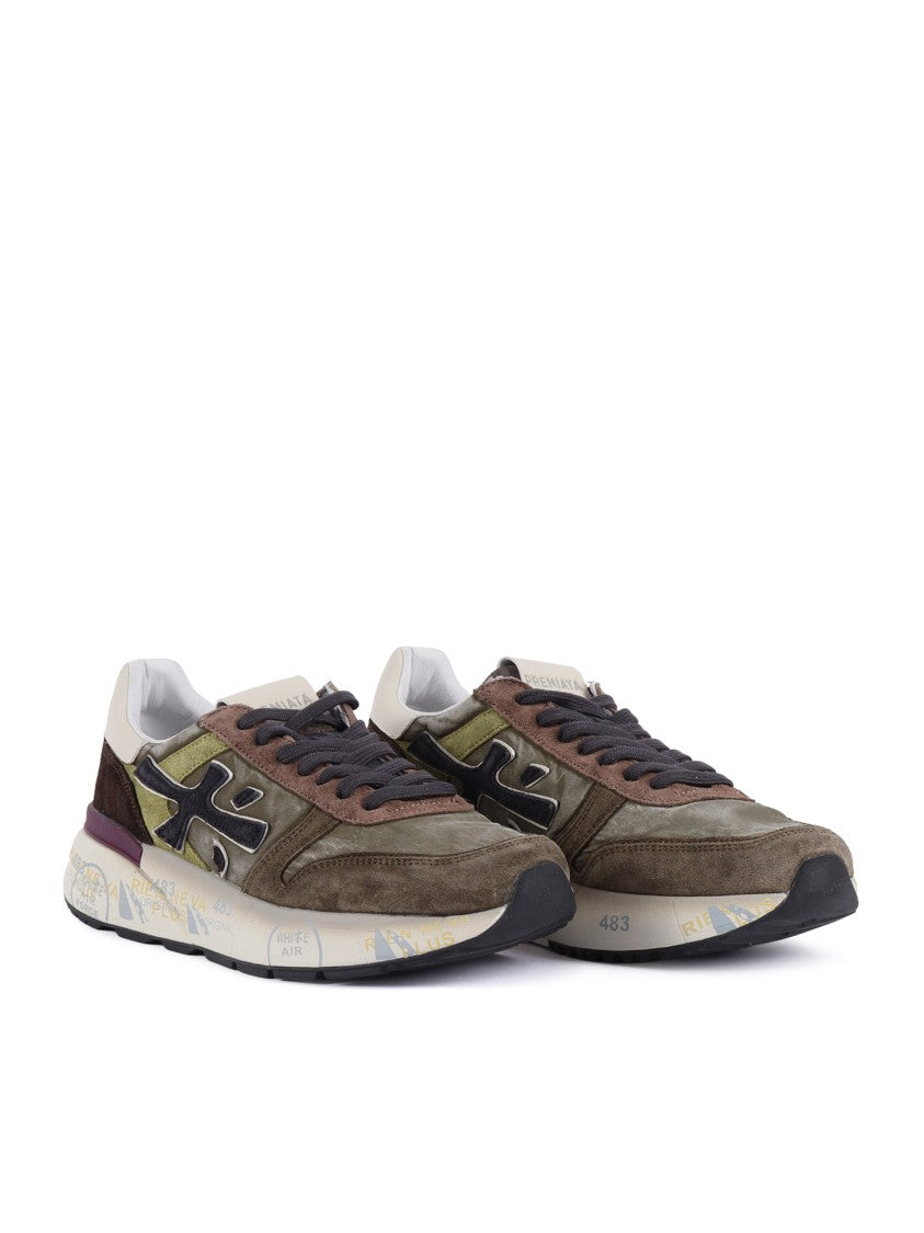 Premiata Mick Green Suede Leather Layered Sneakers