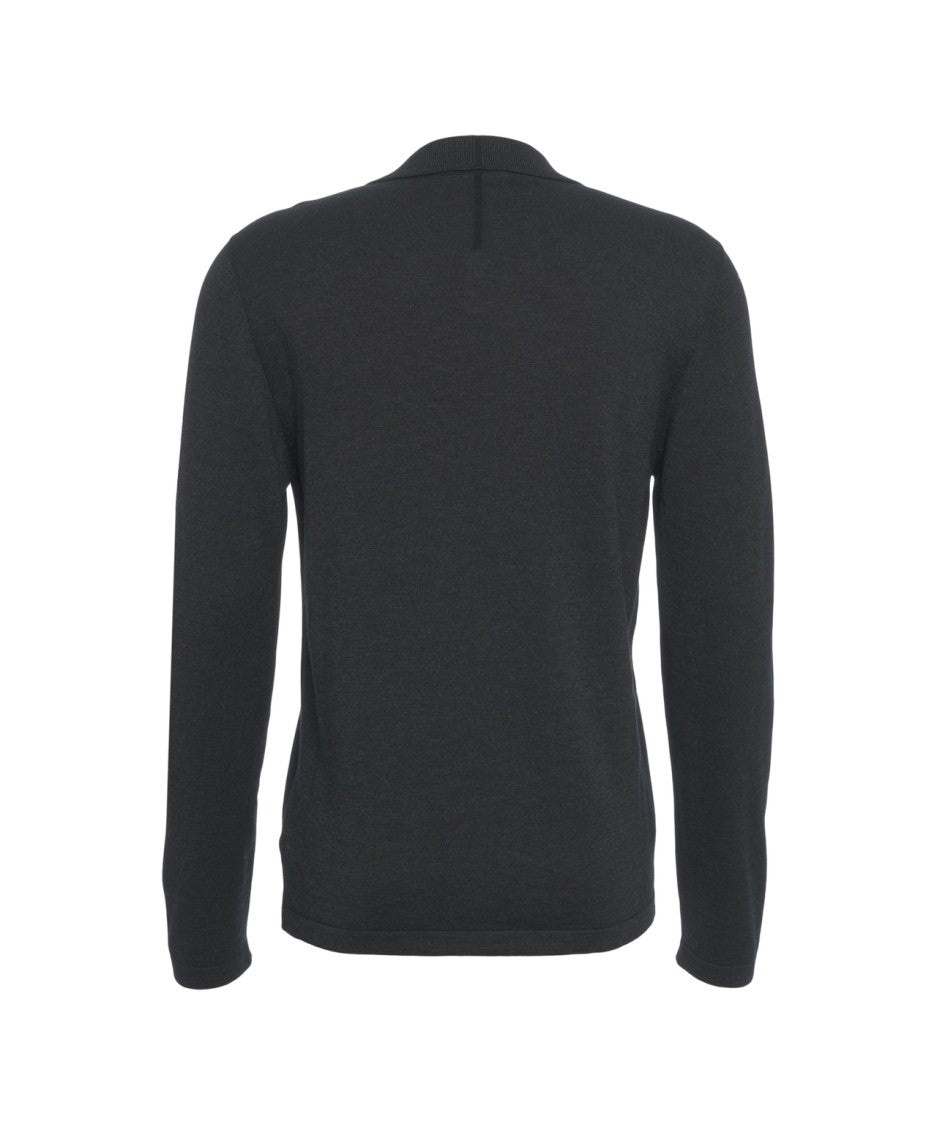 Transit Long-Sleeve Polo Shirt In Premium Wool Blend