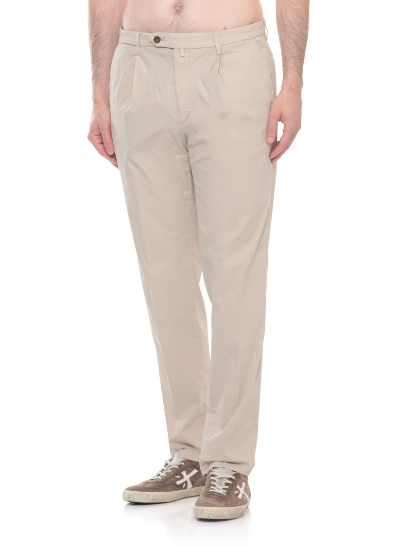 Briglia 1949 Beige Bg21 Flap Pockets Straight-Leg Pants