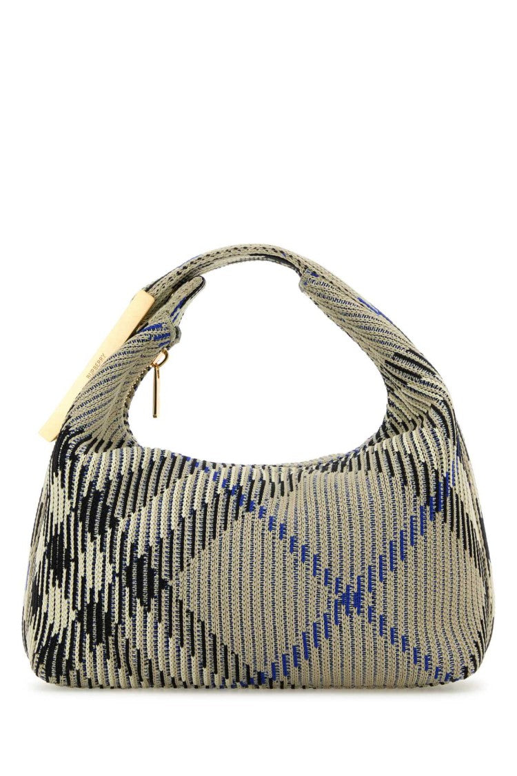 Burberry Embroidered Nylon Mini Peg Handbag