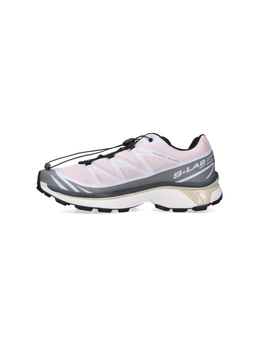 Salomon Grey Breathable Mesh Quick-Lace Sneakers