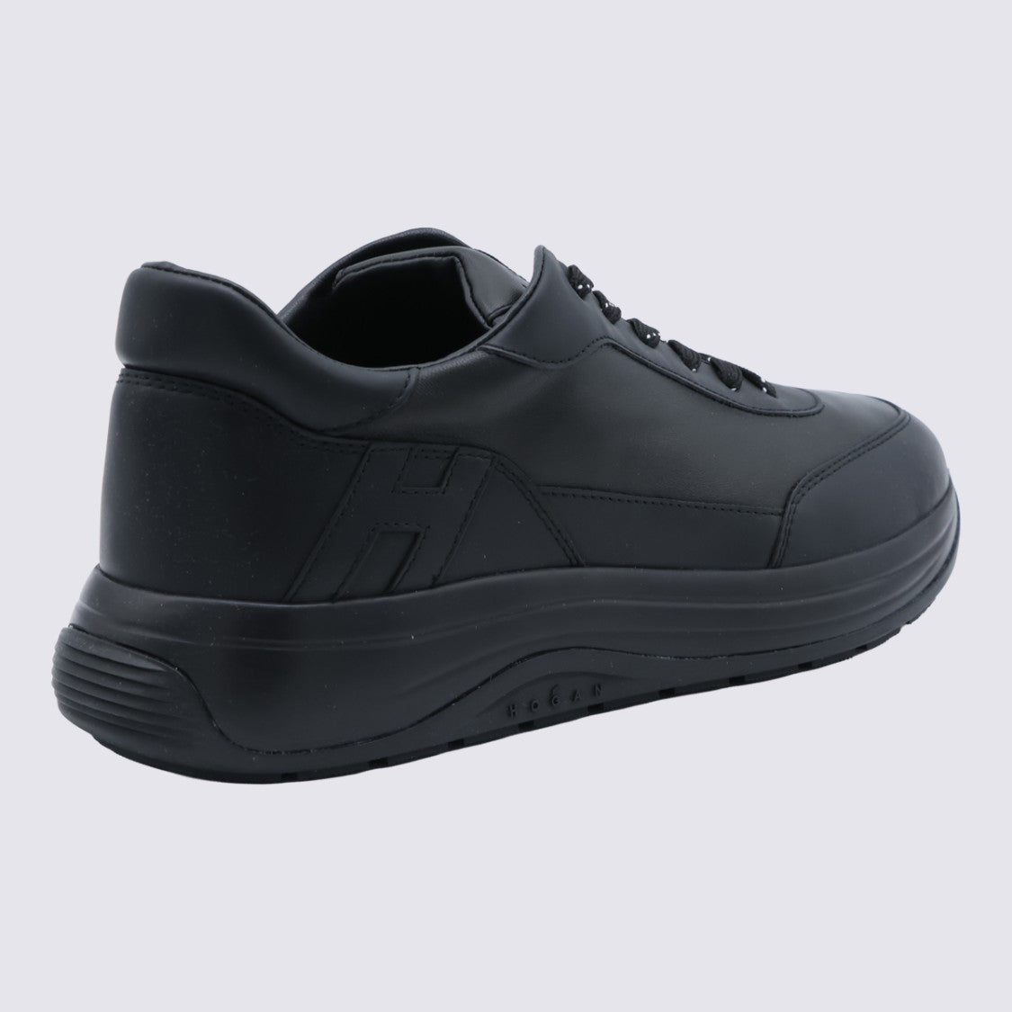 Hogan Matte Finish Minimalist Sneakers With Cushioned Sole