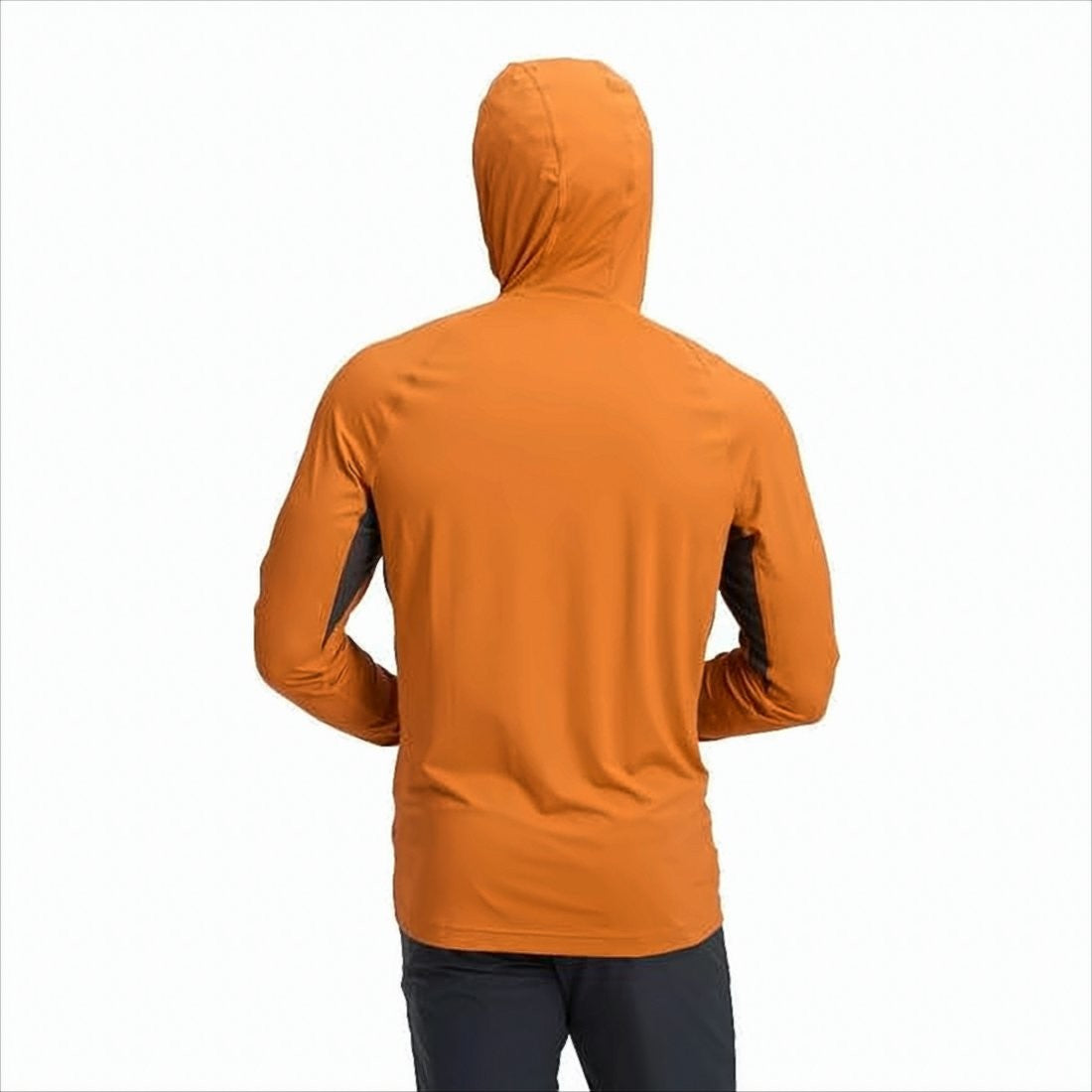 Black Diamond Long-Sleeve Orange Half-Zip Activewear Top