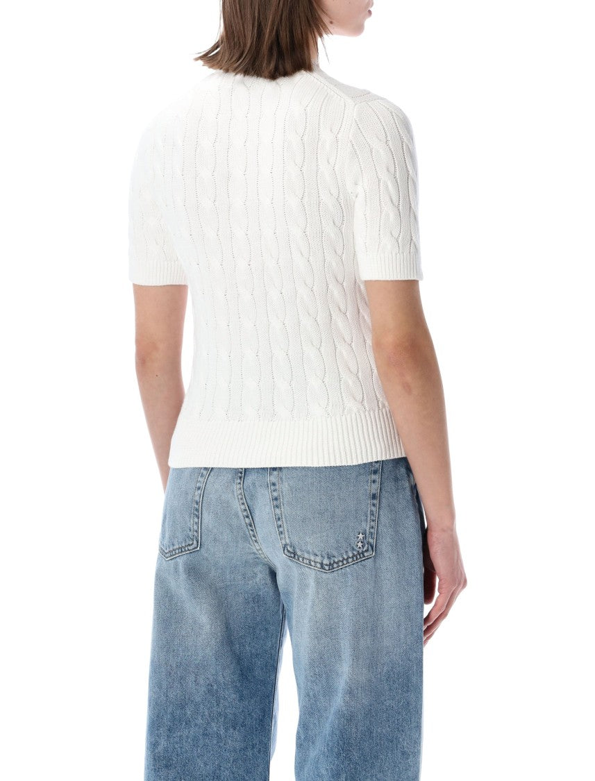 Polo Ralph Lauren Cable Short Sleeve Cotton Cardigan