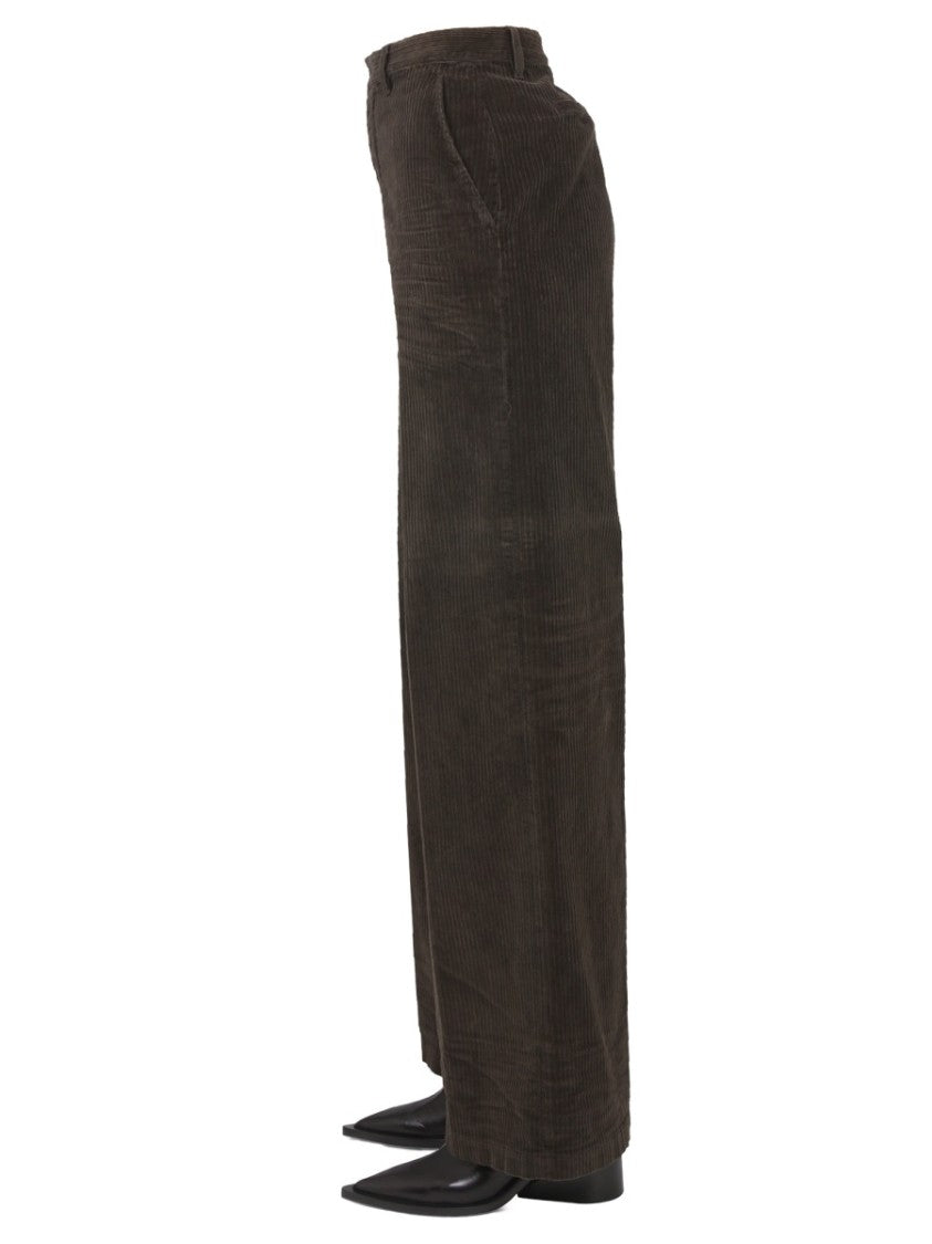 Dsquared2 High-Waisted Brown Wide-Leg Pants