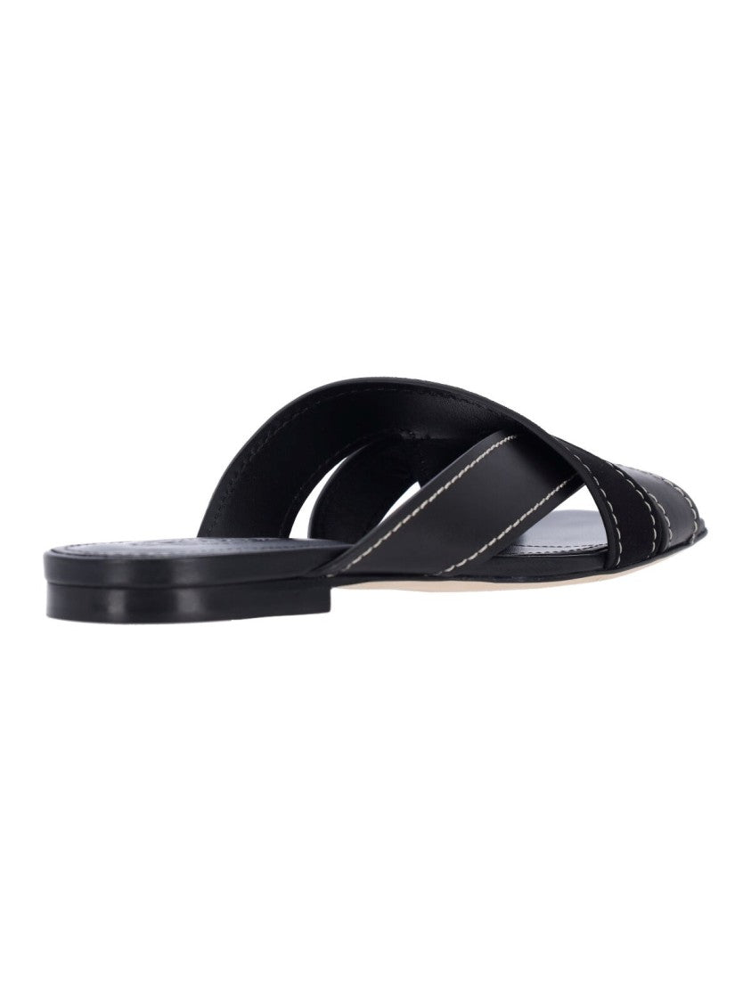 Tod's Slip-On Sandals With Crisscross Strap Design