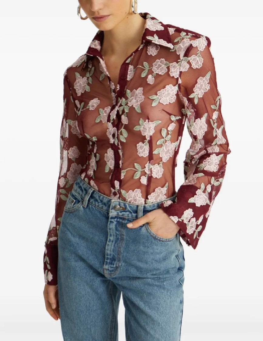 Rotate Mesh Fitted Shirt