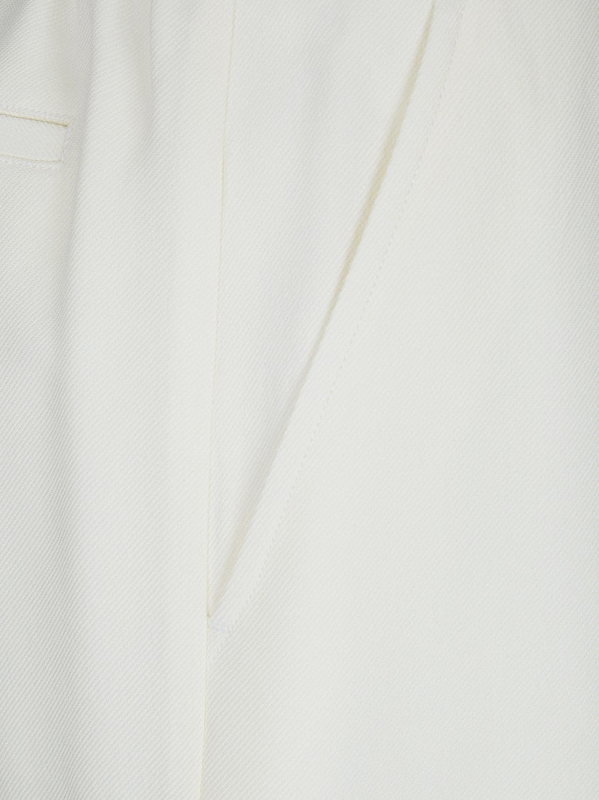 Victoria Beckham Knee-Length Tailored Shorts With Pleated Legs And Structured Silhouette