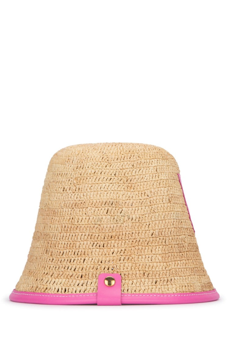 Jacquemus Bucket Hat With Leather Trim
