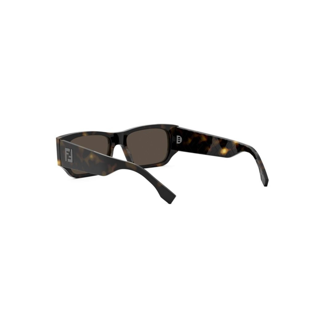 Fendi Fe40144i Rectangular Tortoiseshell Sunglasses