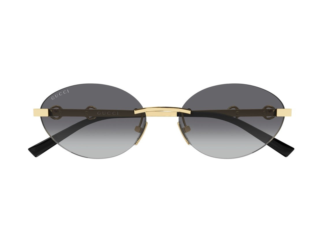 Gucci Gold Gg2051s Gradient Round Rimless Sunglasses