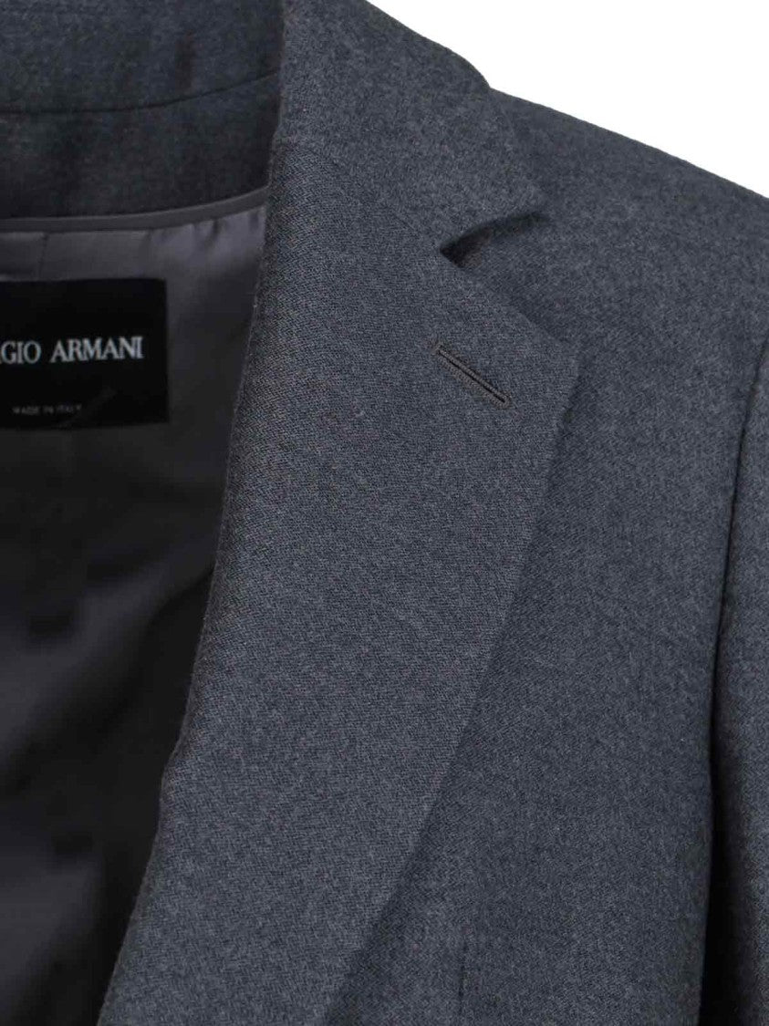 Giorgio Armani Sleek Modern Grey Jacket With Structured Silhouette