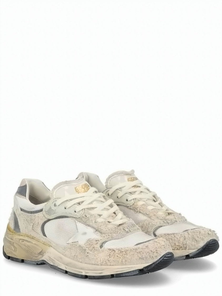 Golden Goose Textured Upper Distressed Sneakers With Vintage Finish