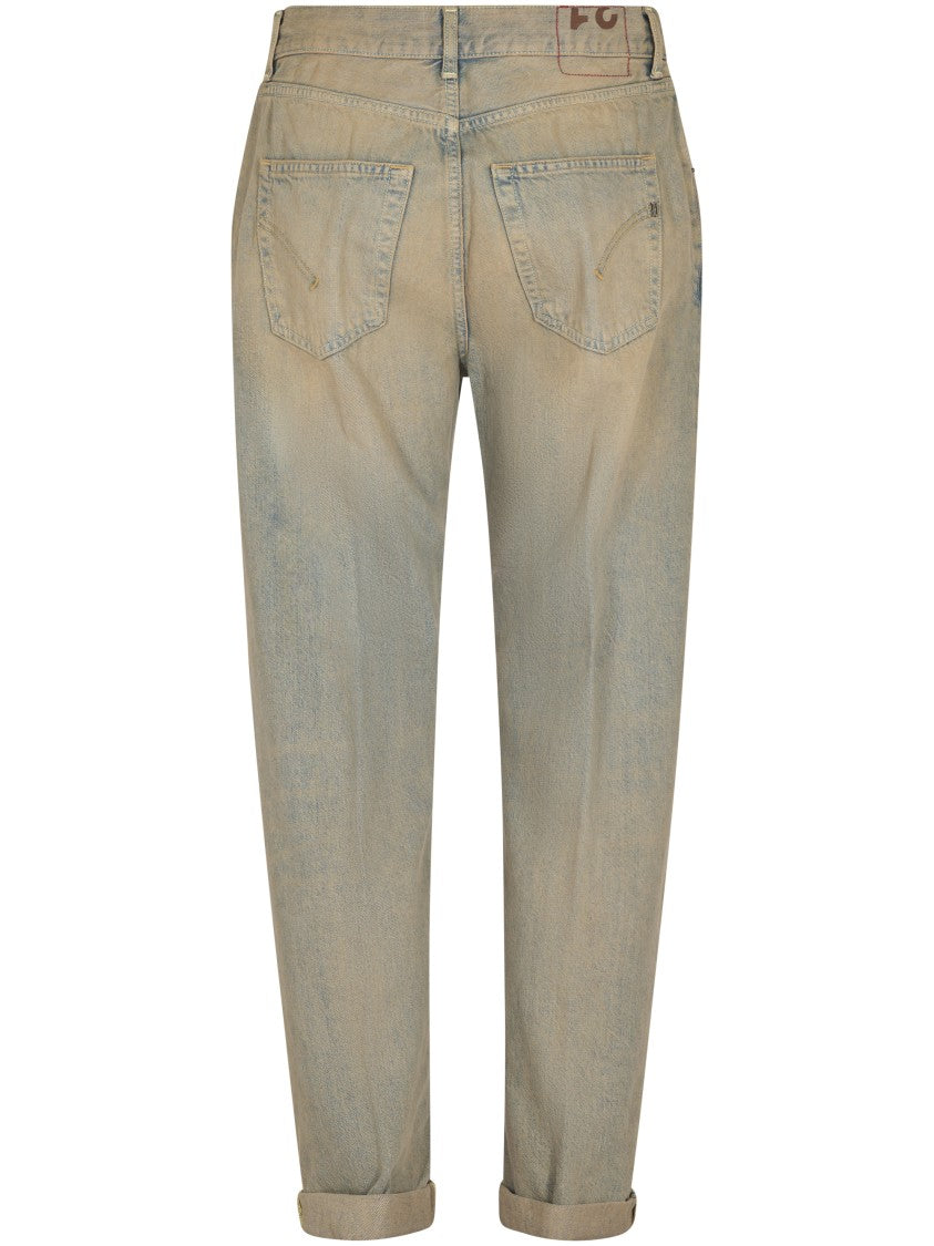 Dondup Relaxed Fit Trousers With Tapered Leg