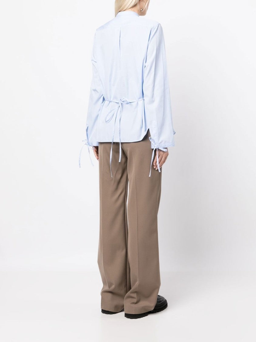 Aspesi Light Blue Mandarin Collar Shirt