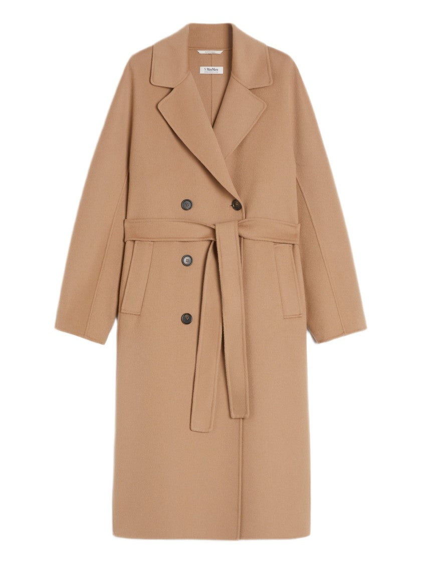 Max Mara Double-Breasted Long Coat With Matching Belt