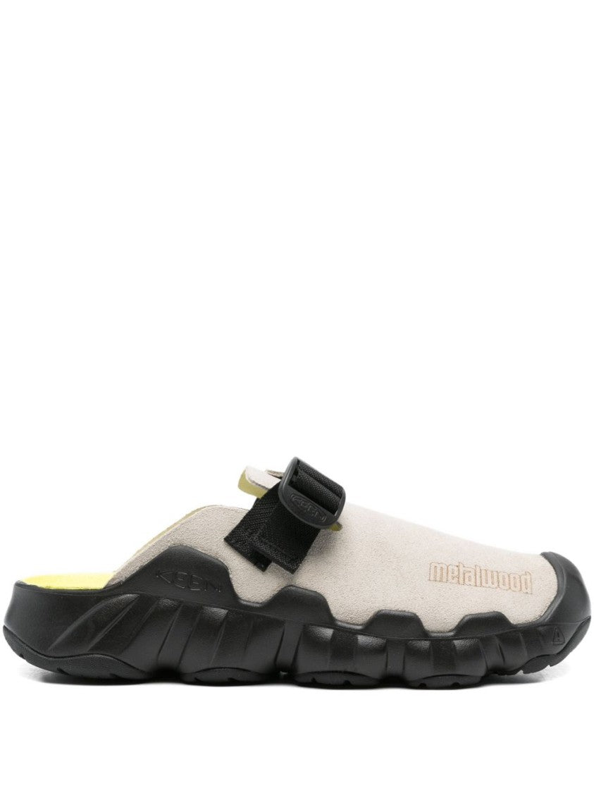 Keen Textured Leather Sandals With Adjustable Strap