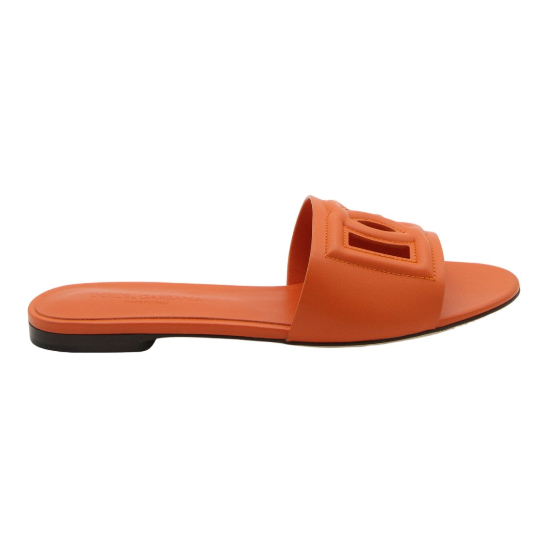 Dolce & Gabbana Slip-On Flat Sandals With Geometric Cut-Out Strap