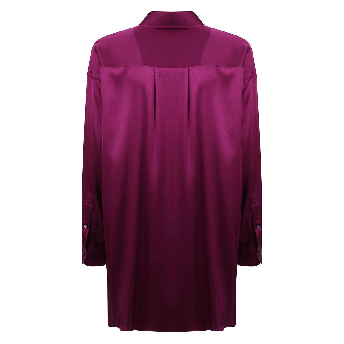 Tom Ford Stretch Silk Satin Long-Sleeve Shirt