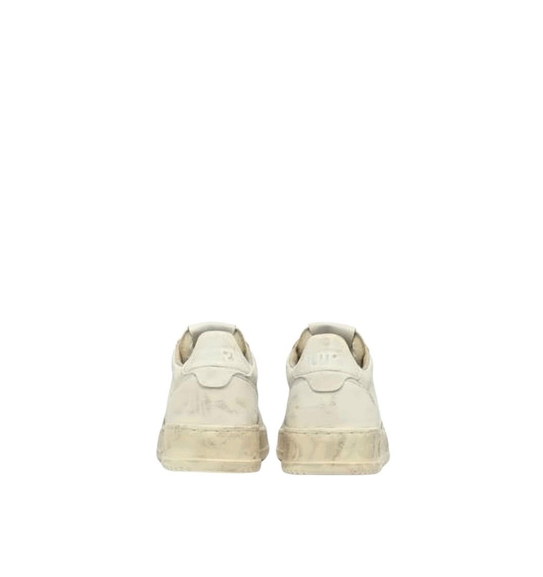 Autry Vintage-Inspired Off-White Sneakers With Distressed Finish