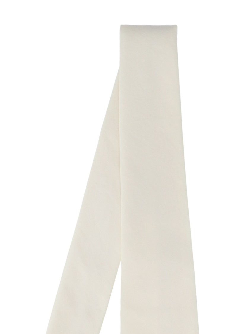Auralee Adjustable Cotton Tie In Soft Cream
