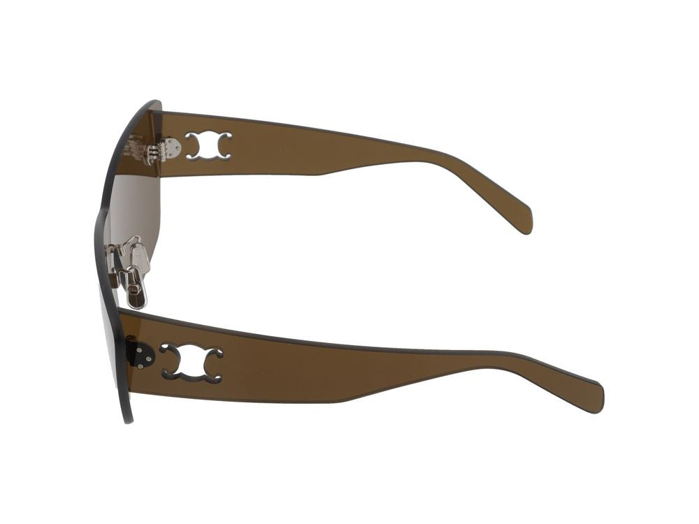 Celine Oversized Semi-Transparent Temple Shield Sunglasses