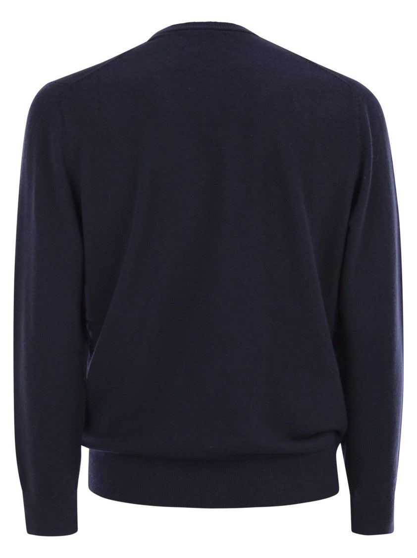 Mc2 Saint Barth Crew Neck Jumper With Grand Slam Embroidery