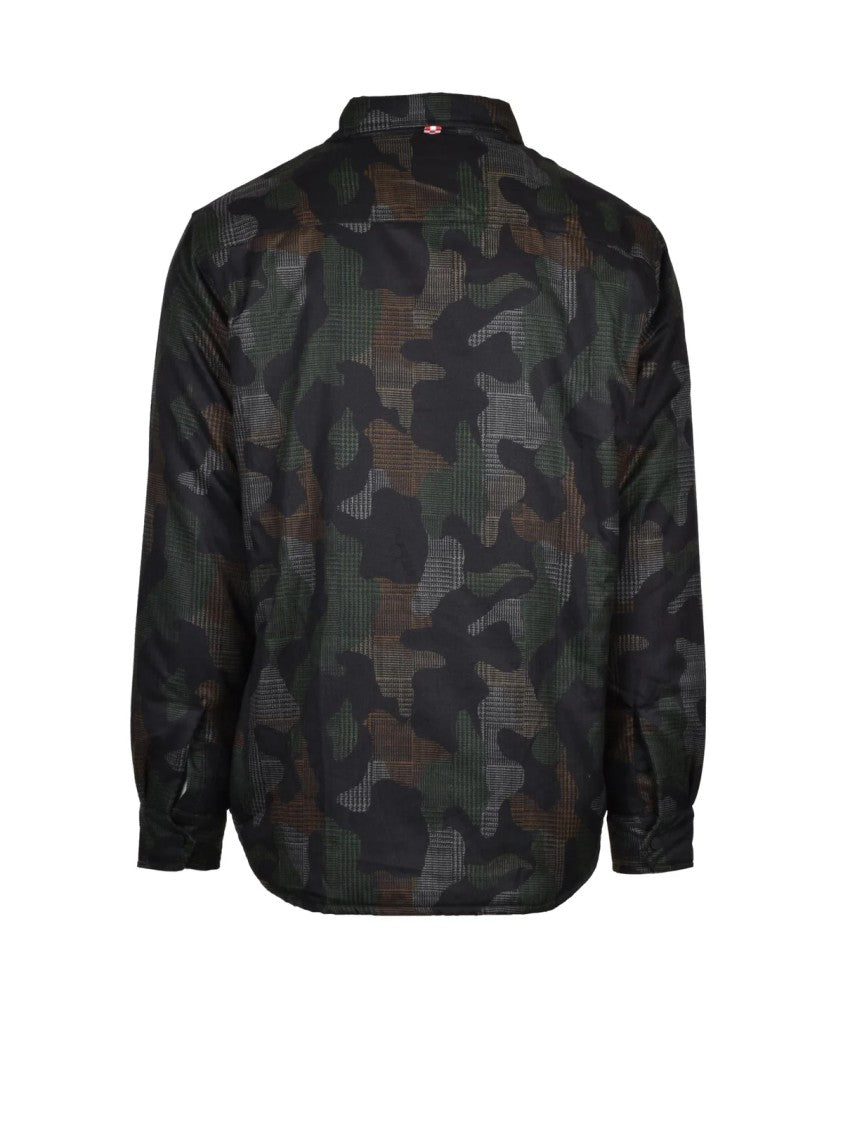 Mc2 Saint Barth Green Chalet Camouflage Padded Stretch Jacket
