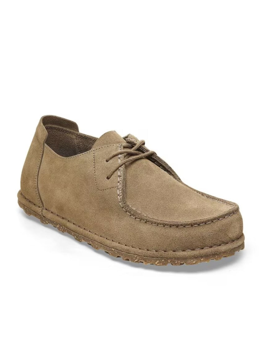 Birkenstock Suede Lace Derby Shoes With Two-Eyelet Design