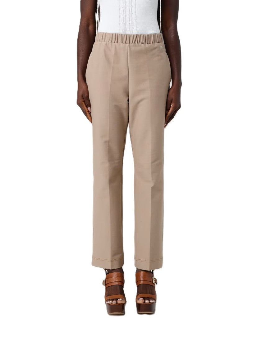Max Mara Straight-Leg Pants With Relaxed Fit And Cuffed Hem