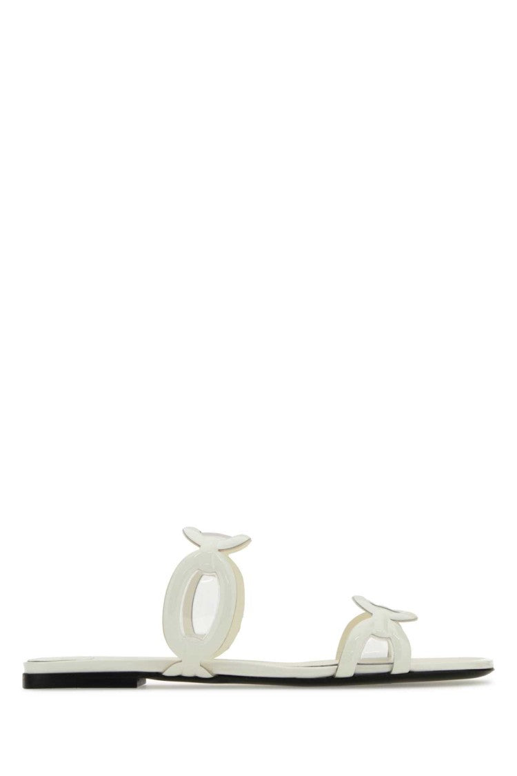 Valentino Garavani Ivory Pvc Valentino Garavani Chain 1967 Slippers