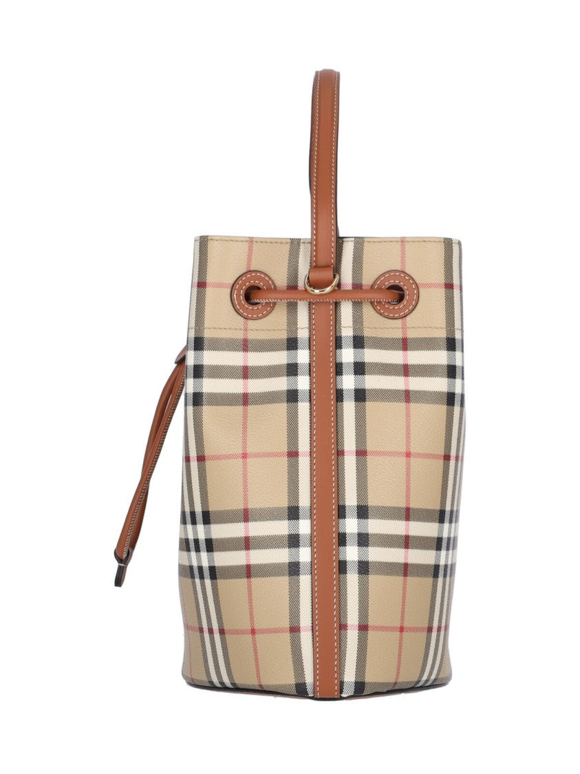 Burberry "Tb" Small Bucket Bag – Beige