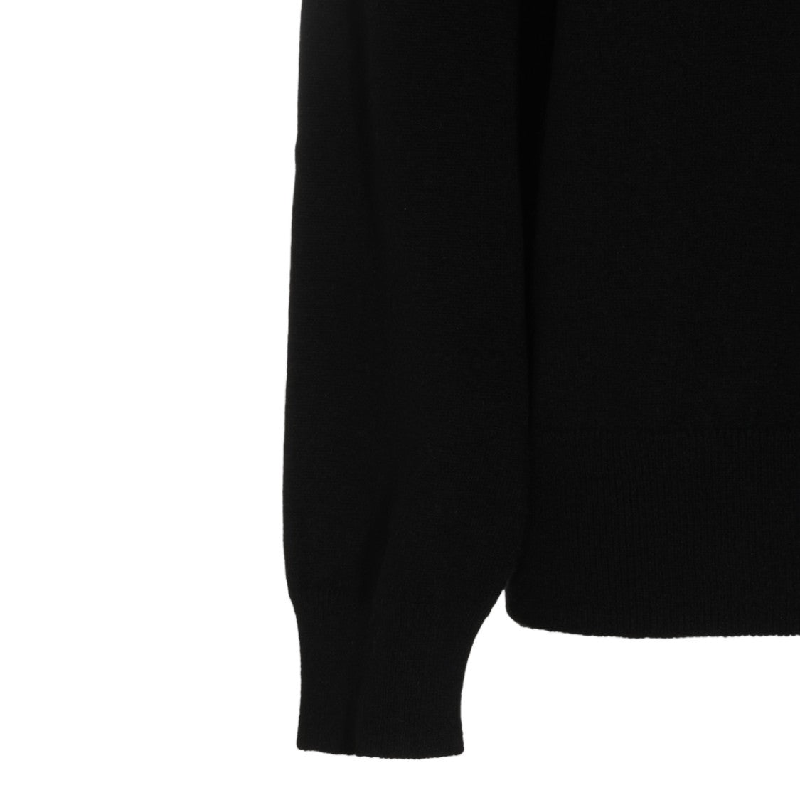 Malo Black Ribbed High Turtleneck Sweater