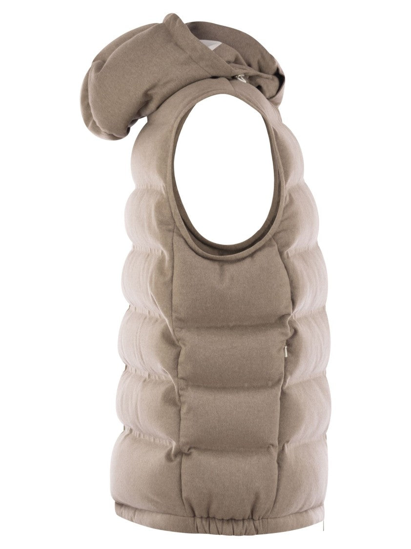 Brunello Cucinelli Sleeveless Wool Down Jacket