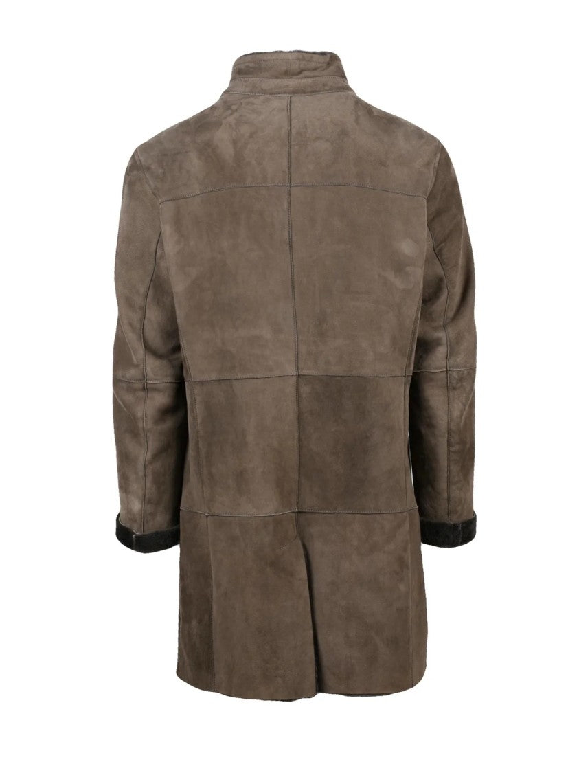 Gms-75 Structured Turquoise Shearling Coat