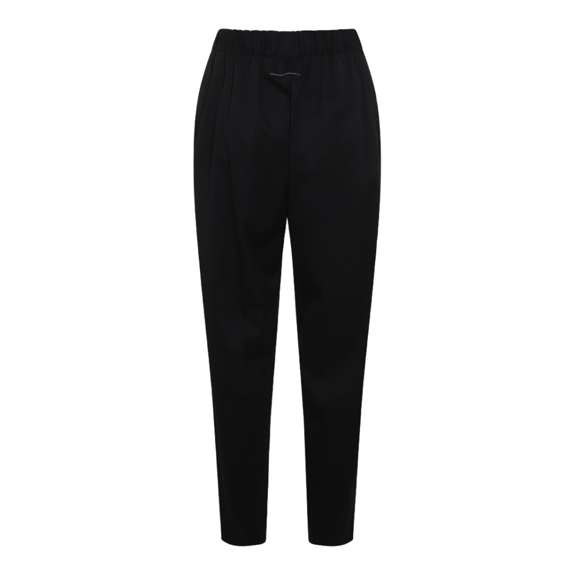 Mm6 By Maison Margiela Sleek Black Trousers With High Elastic Waistband