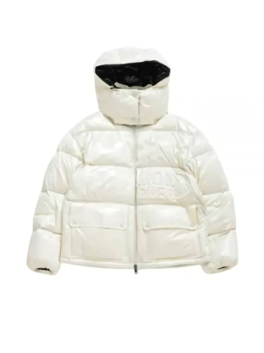 Moncler Quilted Down Puffer Jacket With High Collar