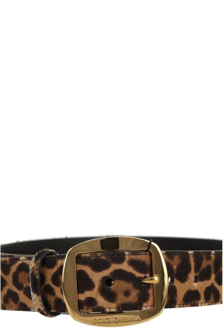 Dolce & Gabbana Animalier Print Belt
