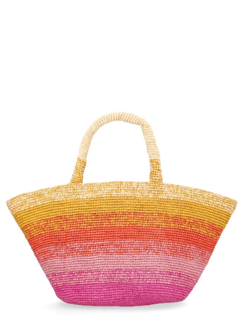 Manebi Multicolor Panier Gradient Striped Tote Bag