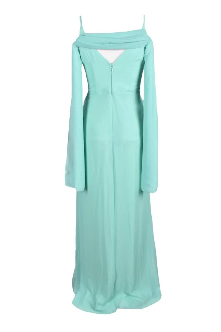Le Damigelle Di Caroline M Long Chiffon Dress - Aqua