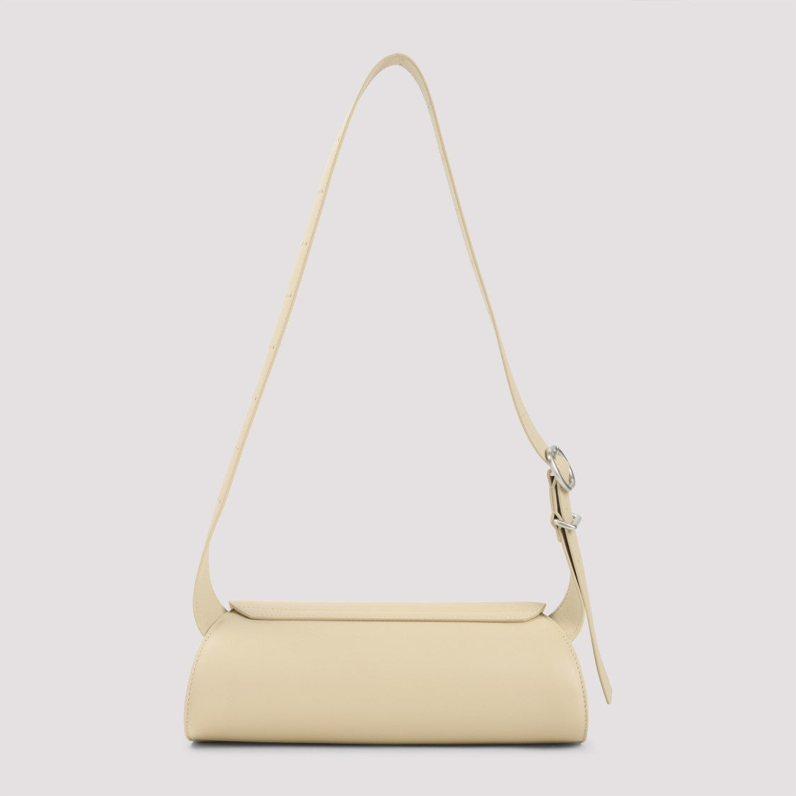Jil Sander Cylindrical Teak Lamb Leather Cannolo Handbag