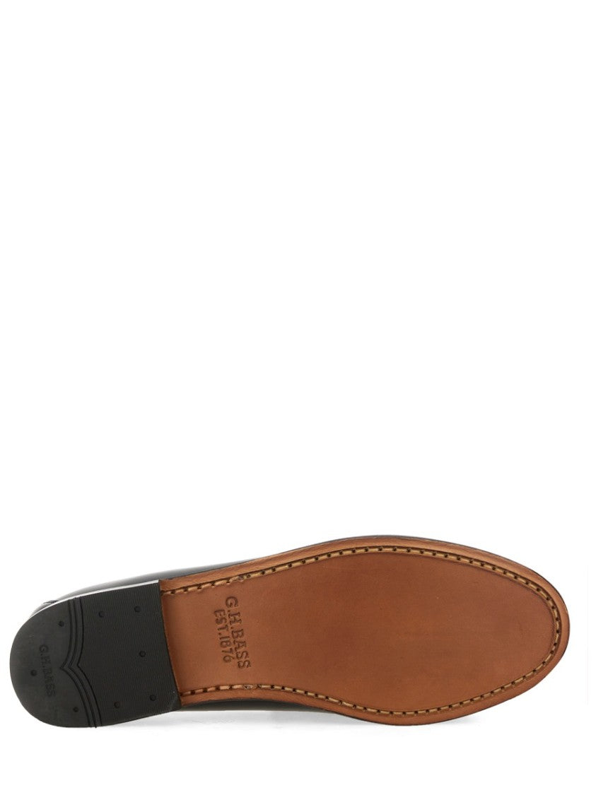 G.H. Bass Black Leather Penny Loafers