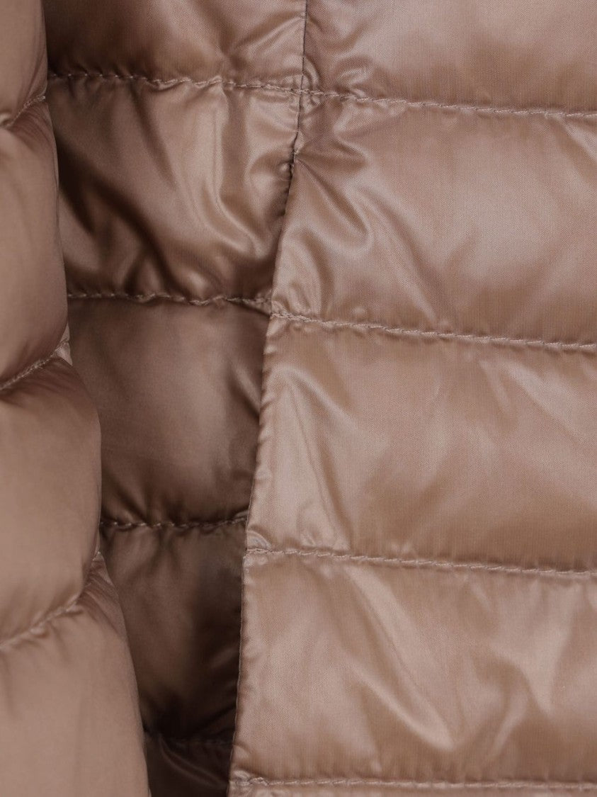 Herno Almond Beige Press-Stud Drawstring Coat