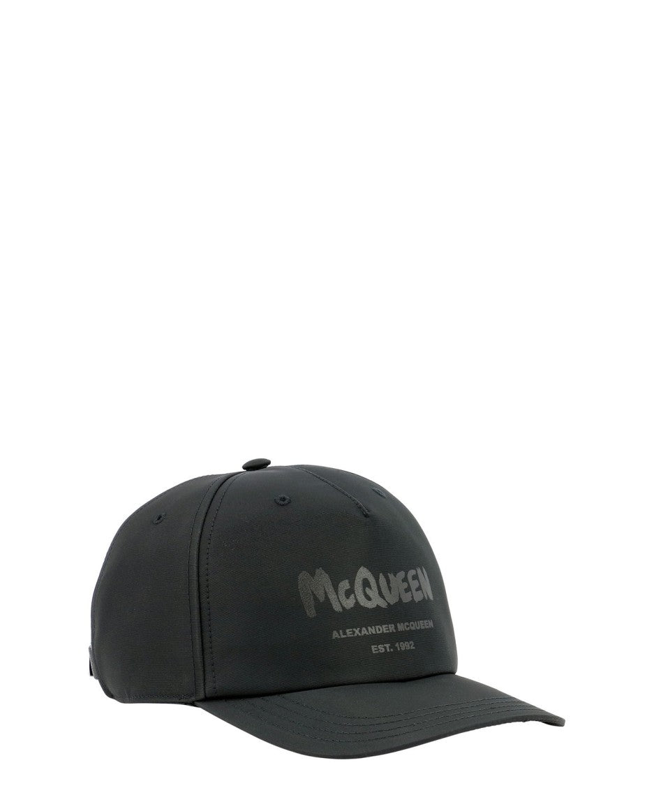 Alexander Mcqueen Black Graffiti Cap